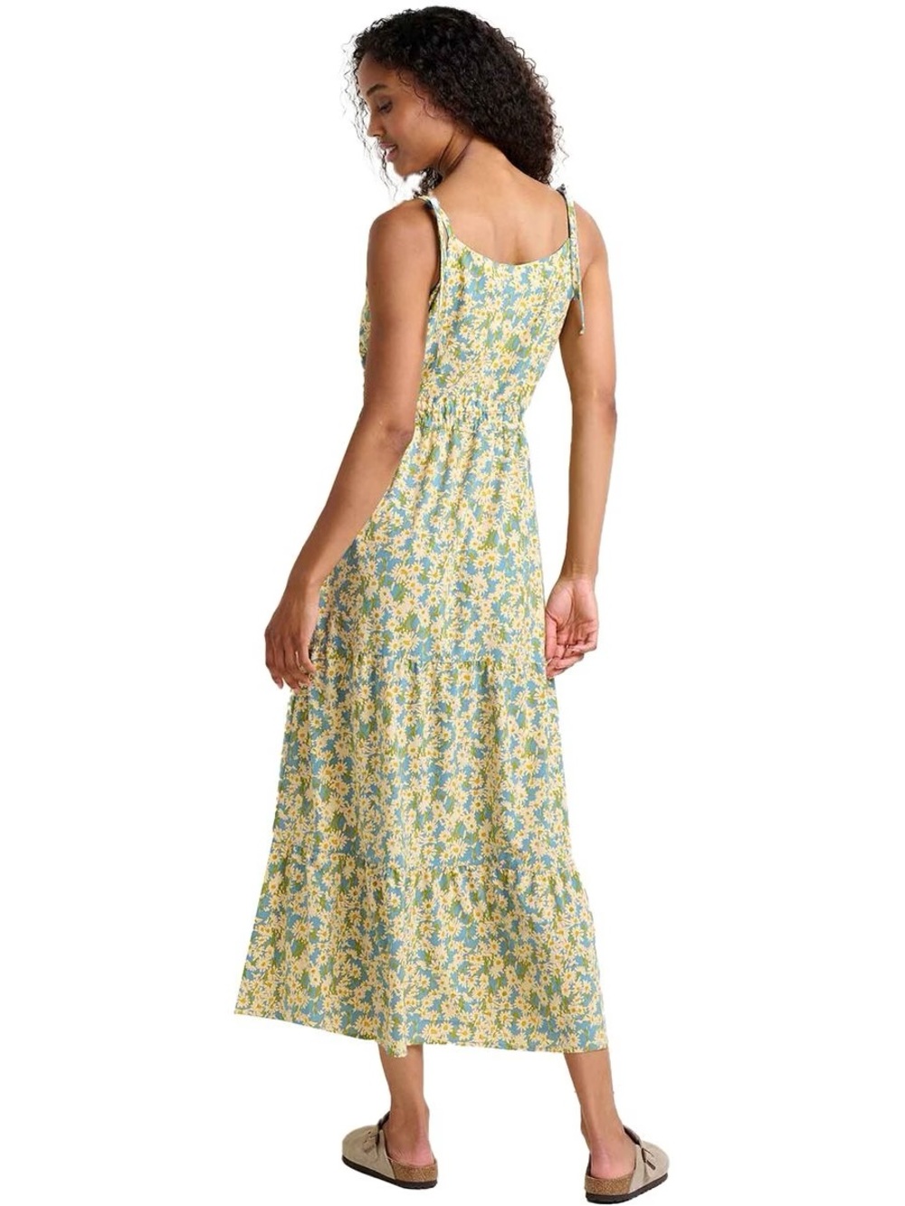 Sunkissed Tiered Sleeveless Dress - Glacier Daisy Field Print / XS